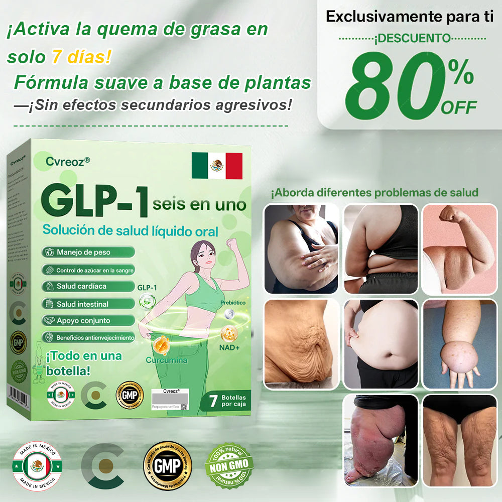 Tienda Oficial 𝐂𝐕𝐑𝐄𝐎𝐙® GLP-1 Seis en Uno Solución Oral para la Salud (Solo una vez al día, cambios visibles en 7 días) Para la obesidad, salud cardiovascular, diabetes, apnea del sueño, salud intestinal, problemas articulares y más.