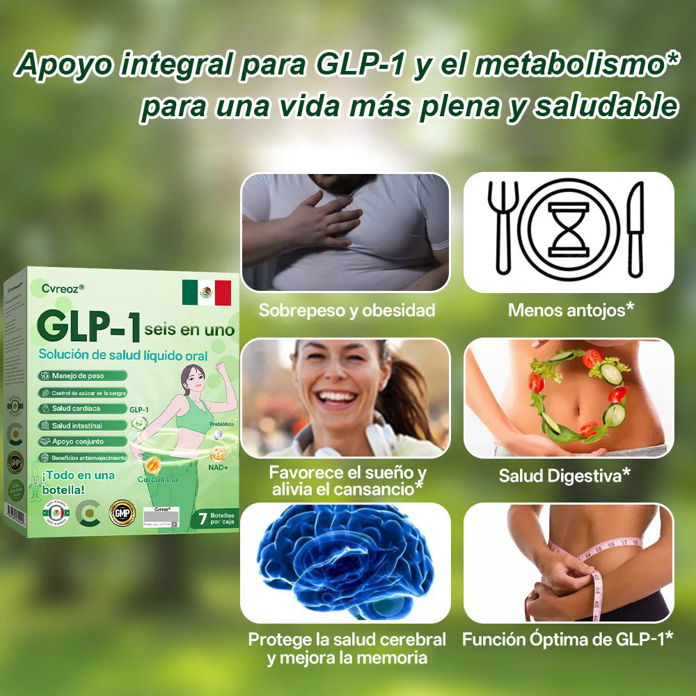 Tienda Oficial 𝐂𝐕𝐑𝐄𝐎𝐙® GLP-1 Seis en Uno Solución Oral para la Salud (Solo una vez al día, cambios visibles en 7 días) Para la obesidad, salud cardiovascular, diabetes, apnea del sueño, salud intestinal, problemas articulares y más.