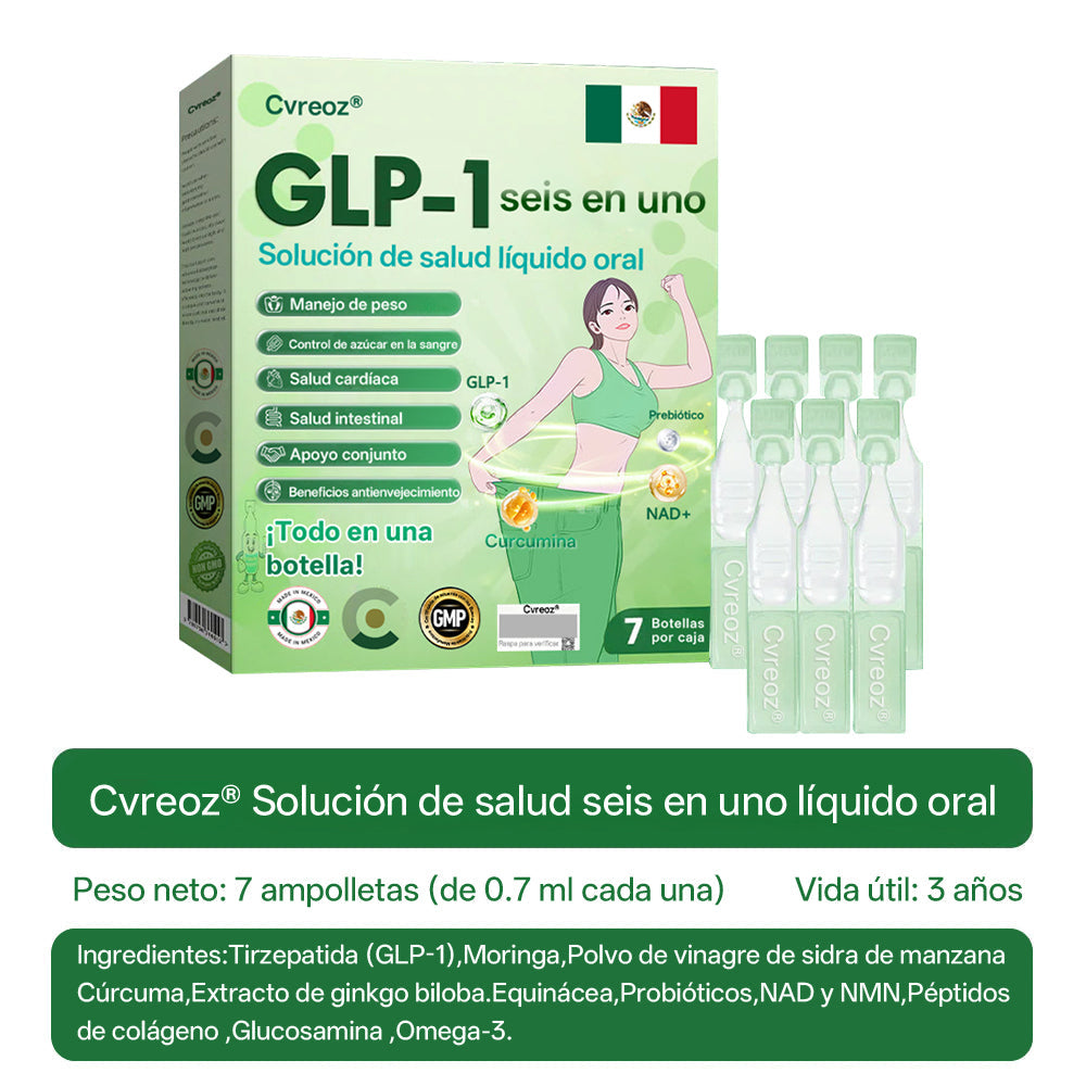 Tienda Oficial 𝐂𝐕𝐑𝐄𝐎𝐙® GLP-1 Seis en Uno Solución Oral para la Salud (Solo una vez al día, cambios visibles en 7 días) Para la obesidad, salud cardiovascular, diabetes, apnea del sueño, salud intestinal, problemas articulares y más.
